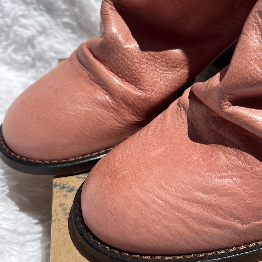 Free People Elle block heel boot sunset sand,l pink - Picture 7 of 13